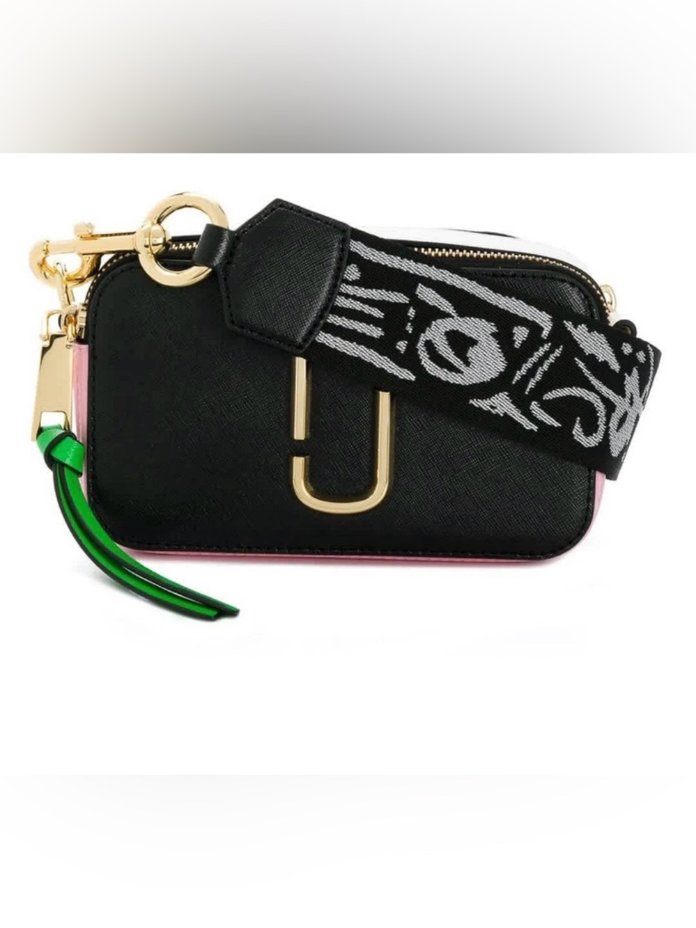 Marc Jacobs Snapshot Camera Bag Black Pink Green Crossbody